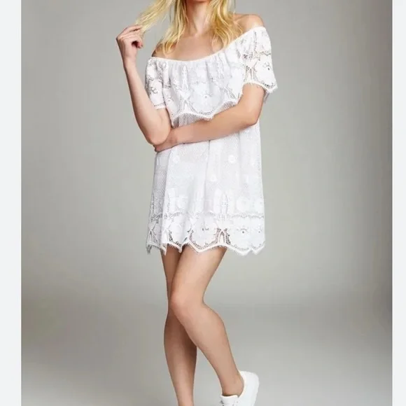 chinese dress ladies Miguelina Juniper Rhombus Cotton Embroidery Dress main image 1